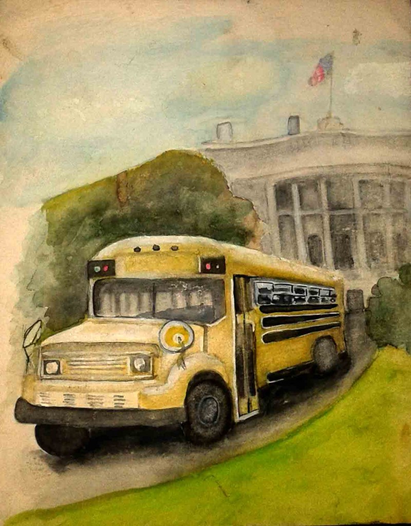 white house bus