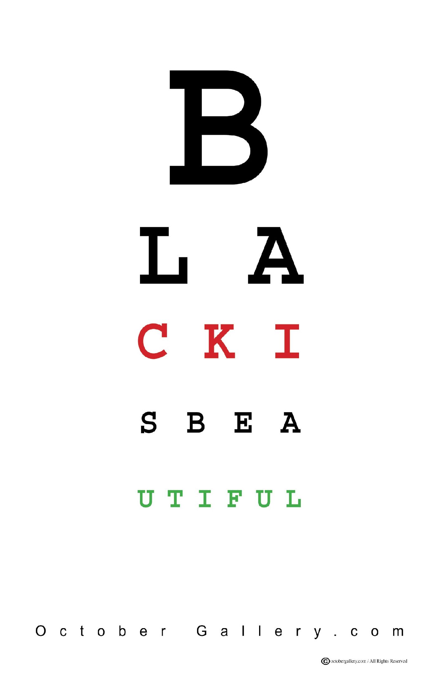Make a Donation: Black is Beautiful Chart by Al Todd 11" x 17"