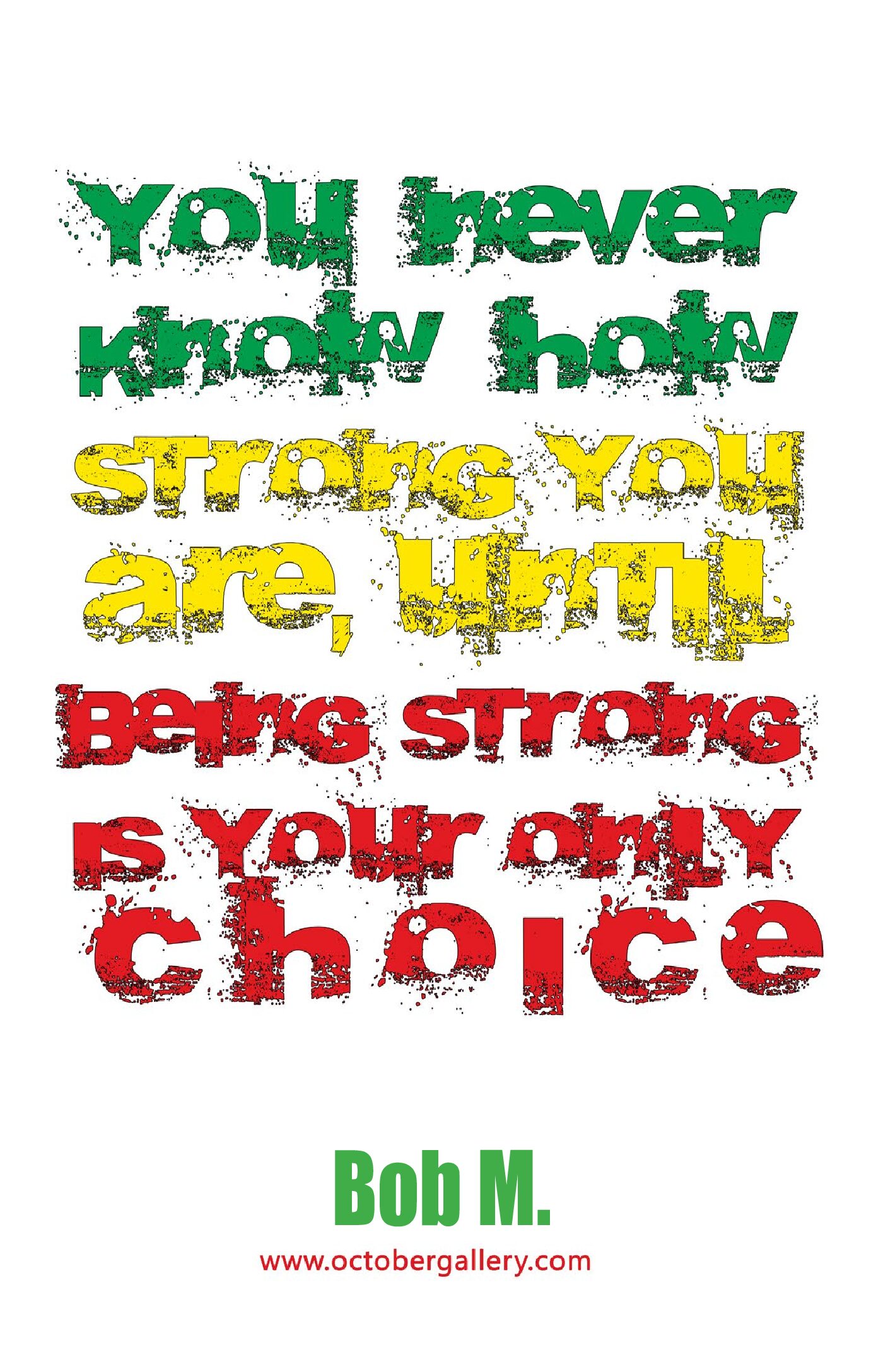 Make a Donation: Strong Bob Marley 11" x 17"